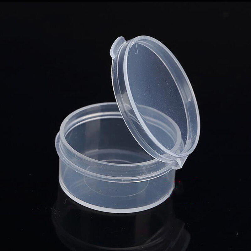 1PC New Round Portable Jewelry Tool Box Container Ring Electronic Parts Screw Beads Component Storage Box