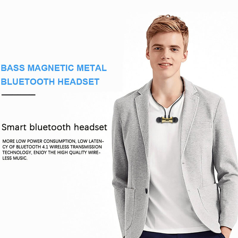 XT-11 música magnética bluetooth auriculares deportivos para correr auriculares inalámbricos auriculares Bluetooth manos libres auriculares con micrófono para samsung xiaomi