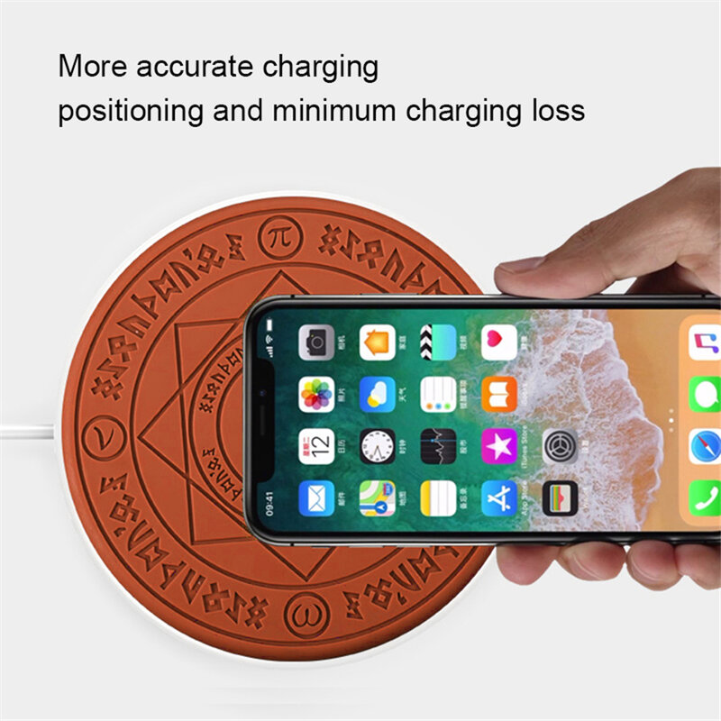 Chargeur universel sans fil cercle magique Qi chargeur rapide sans fil pour iPhone X XS 8 Samsung Xiaomi Redmi Huawei Honor