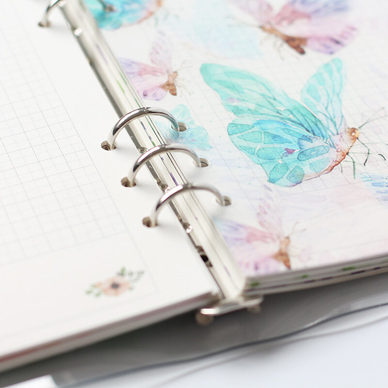 Cuaderno de colores creativo A5 A6 A7, página de índice, cubierta mate, planificador diario en espiral, notas de papel, páginas de categoría, papelería