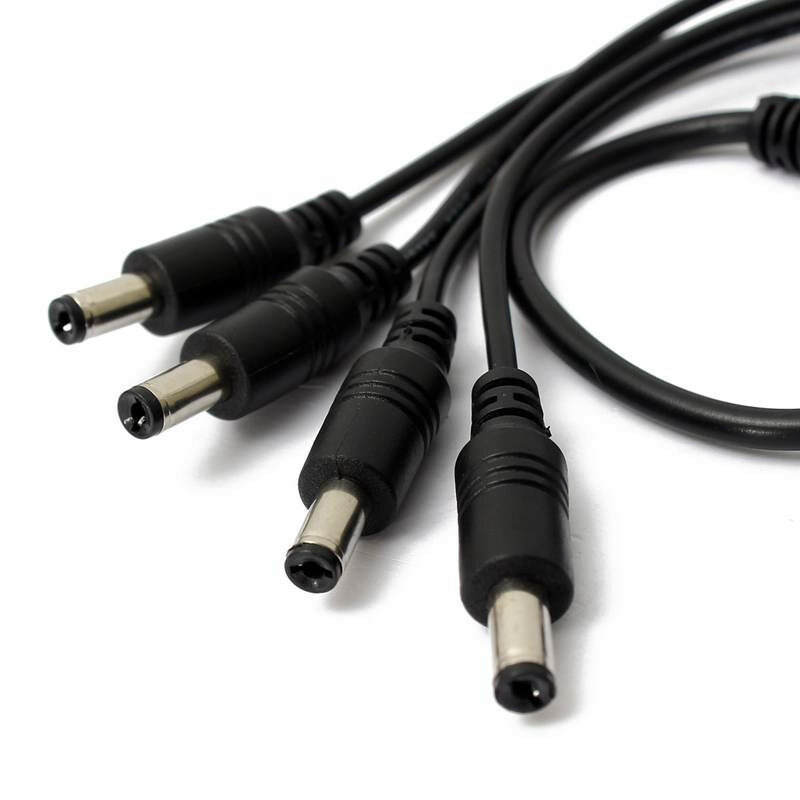 Hkixdaste-Cable divisor de potencia de 1 a 4 CC, 1 hembra a 4 salidas macho para cámara CCTV, 5,5mm/2,1mm, accesorios para sistema de vigilancia