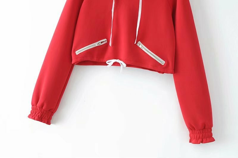 지퍼 프릴 2 피스 세트 여성 후드 스웨터 바지, 운동복 풀오버 탑 여성 복장 캐주얼 스웨터