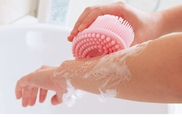 Champú cepillo de limpieza ducha baño masajeador de silicona cuero cabelludo peine cabeza masaje cabello estrés relajación limpieza corporal