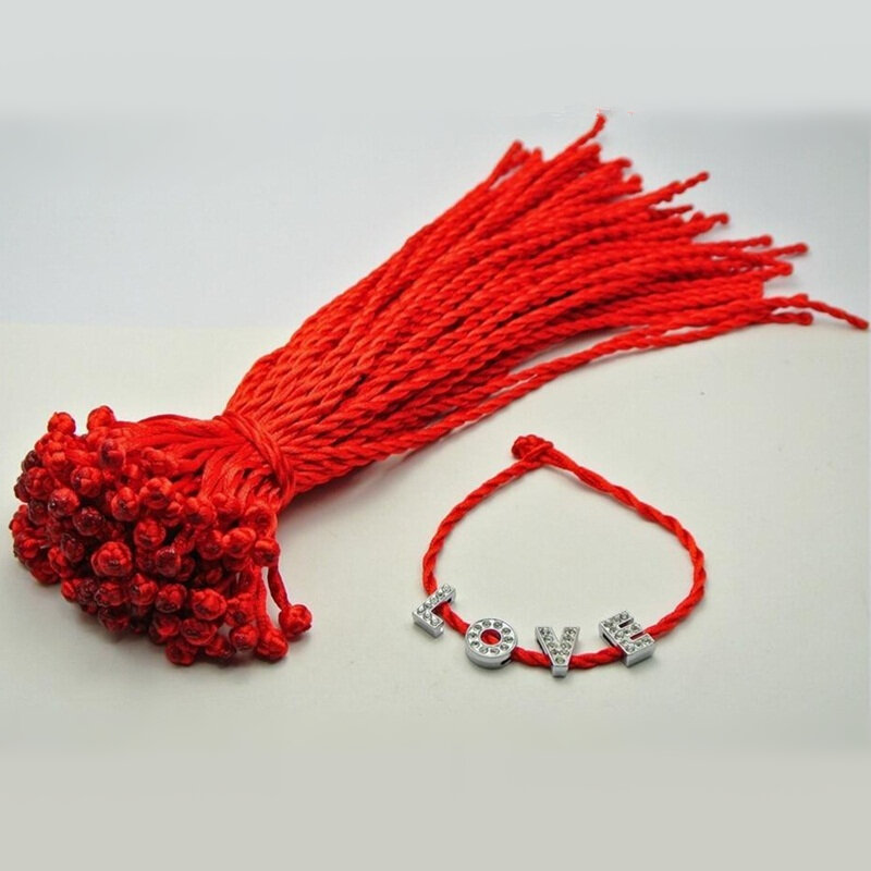Encantos buena suerte de hilo rojo de la suerte cuerda pulseras amistad Bangle moda hecha a mano del cordón afortunado Kabbalah pulsera regalo de joyería