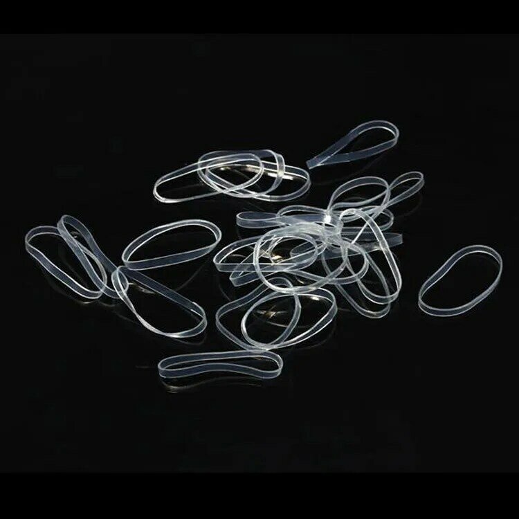 100PCS/Lot Flexibility High Quality Transparent Rubber Band Elastic Bands Rubber Hair Band Ring Women Girls Hair Tie Rope