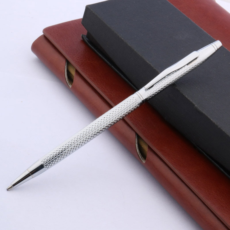 Шариковая ручка, металлическая, с волнистым узором, ручка, канцелярские принадлежности для офиса