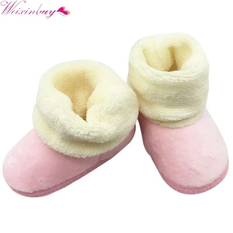 Otoño Invierno niños bebés niñas suave felpa lindo botines infantil antideslizante botas de nieve zapatos calientes primeros caminantes