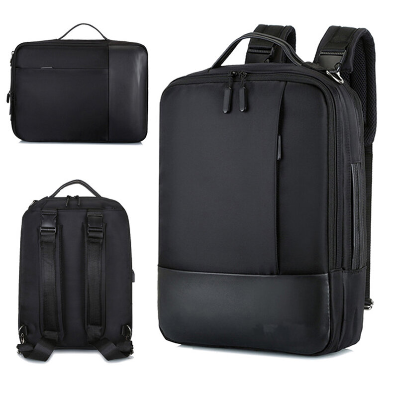 Деловой рюкзак мужской рюкзак для ноутбука 15,6 дюймов водонепроницаемые мужские и женские сумки зарядка через usb упаковка блокнот черный до...