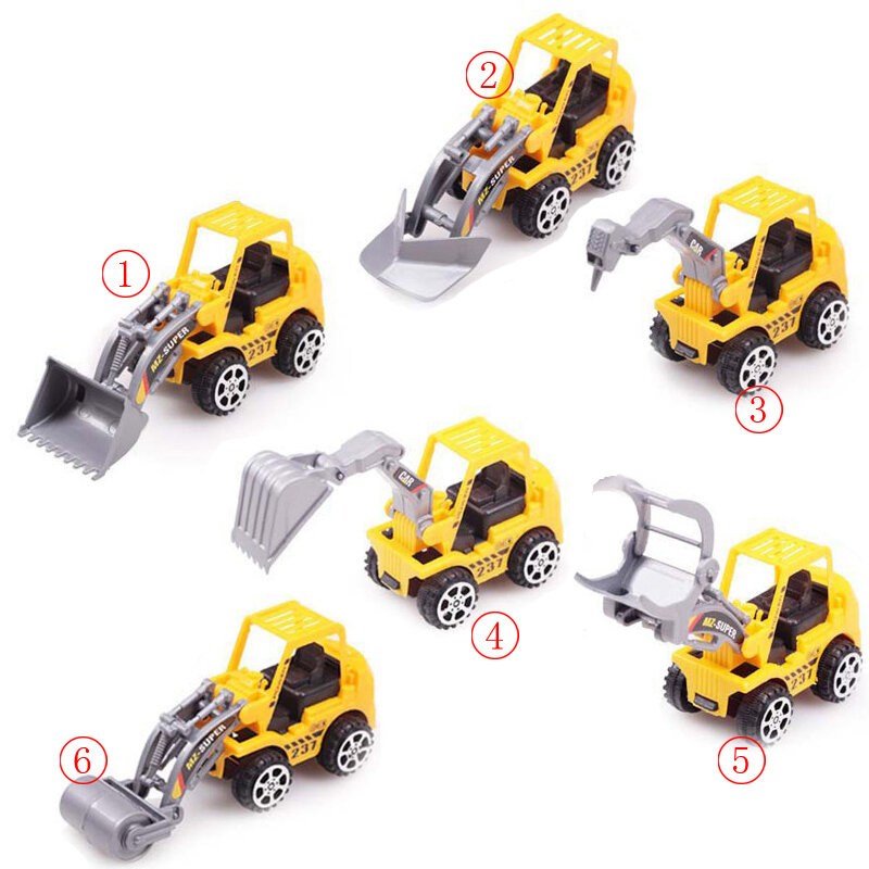 Veículos de engenharia 6 fábricas, modelo de caminhão, carro de brinquedo, presente para crianças e bebês db002