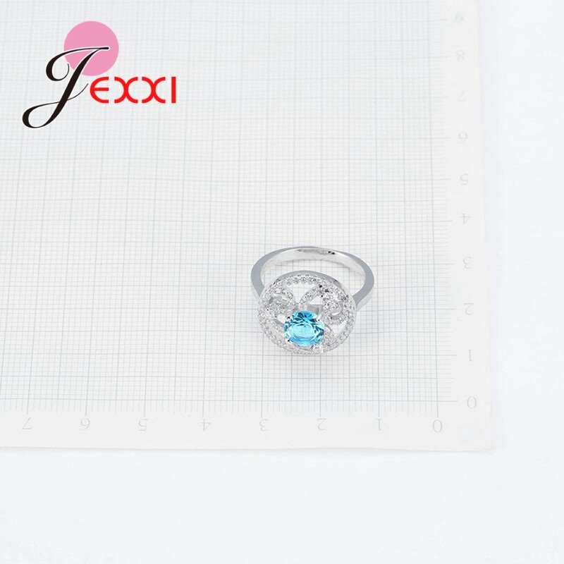 Anello da dito in argento Sterling 925 di alta qualità per donna con gioielli di fidanzamento con zirconi cubici AAA per il giorno del Monther