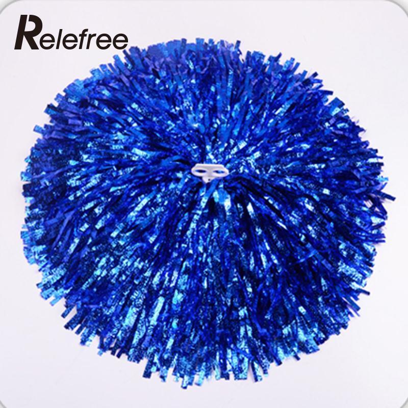Relefree 1 Pair Game pompoms practical cheerleading cheering pom poms Apply to sports match and vocal concert Party Club Decor
