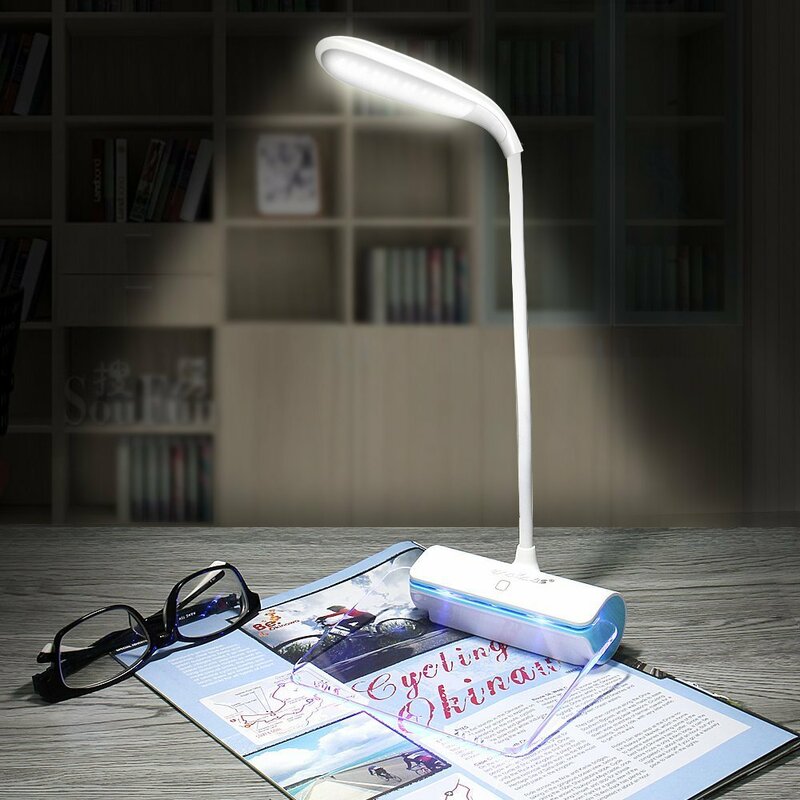 Перезаряжаемая настольная лампа новейшего дизайна, светодиодная лампа с сенсорным выключателем для сообщений, лучший подарок для студенто...