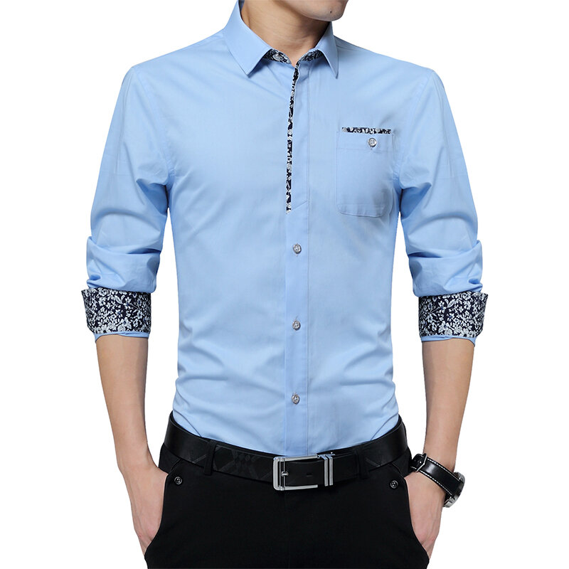 Рубашка мужская с длинным рукавом, Классическая приталенная, смокинг, повседневная в Корейском стиле, в японском стиле