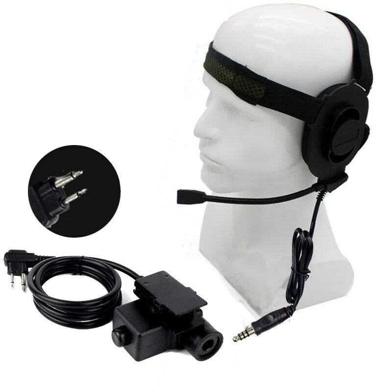 Hd01 z headset elite ii tático bowman, com adaptador u94 ptt z113 versão padrão para motorola gp68 gp88 gp300, rádio bidirecional