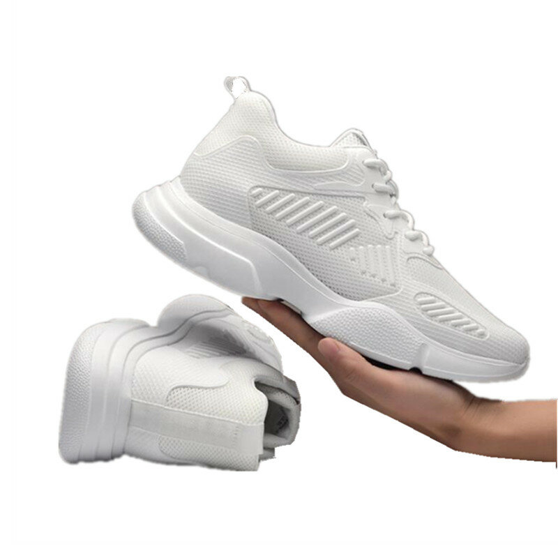 Fashion Men's Summer Mesh Breathable Running Sport Shoes Height Increasing Elevated Lift Insole Get Taller 2.76 inches Sneakers