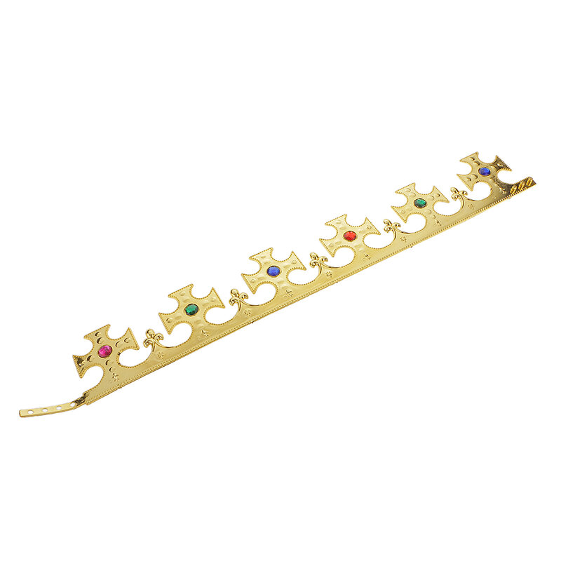 Prettyia-Sombrero de plástico dorado para fiesta, accesorios para vestido de reinas, corona real, disfraz, corona, novedad