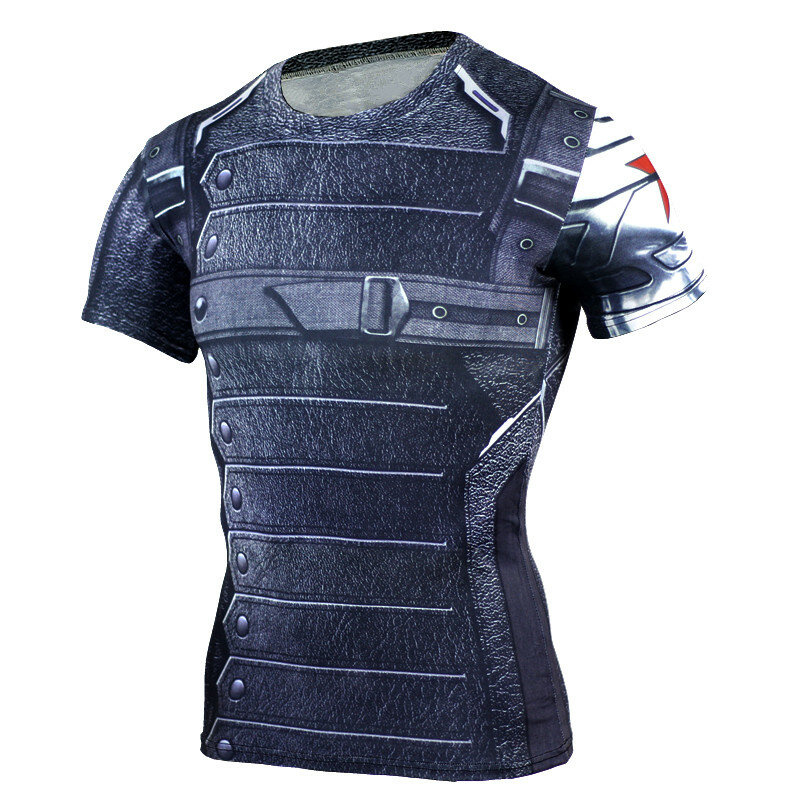 Черная пантера футболка Капитан Америка 3 супергероя зимний солдат футболки с 3D-принтом Фитнес обтягивающая мужская кофта
