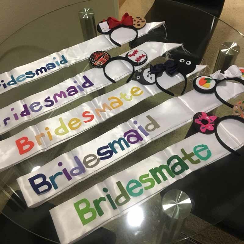 Putih hitam Kosong Satin Sash Sash Membuat Sendiri untuk ulang tahun Pengantin menjadi Bachelorette hen Partai Pernikahan baby shower dekorasi