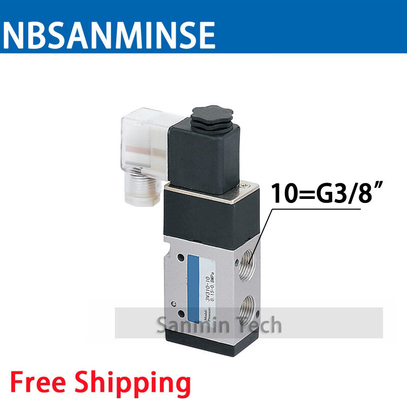 3V310 3V320 Series G3/8  Solenoid Valve Two Position Three Way Pneumatic Valve Single Double Coil  AIRTAC Type NBSANMINSE