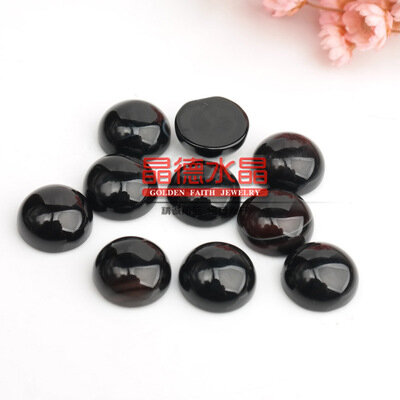 10pcs Natural Stone Cabochon Beads 6mm 8mm 10mm 12mm Flat Back Rose Quartzs Agates Tiger Eyes Beads for Jewelry Making Findings