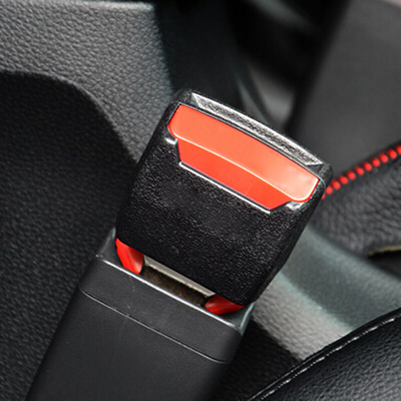 Carro segurança cinto clip, cinto de segurança preto rolha, caminhão assento cinto extensor, fivela botão de segurança, 2pcs