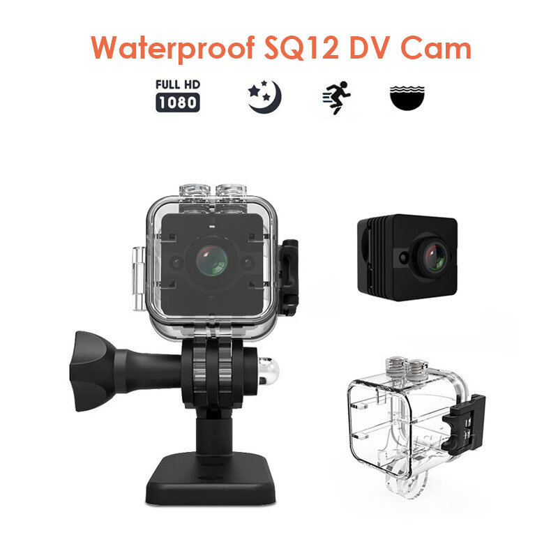 Pequena ação DV filmadora, mini câmera HD, micro corpo, suporte de cartão TF escondido, espia Escondida, original SQ11 SQ12 SQ23