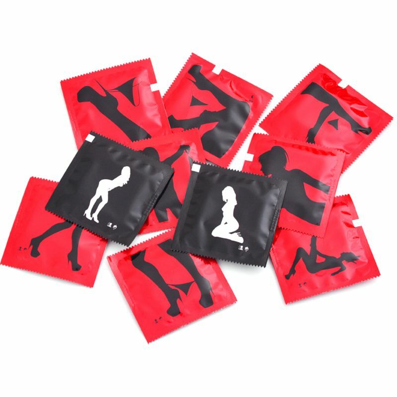 10Pcs/Set Creative Tricky Joke Funny Condom Shape Wet Wipes Towel Sexy Lady Printed Potable Individually Wrapped Gift