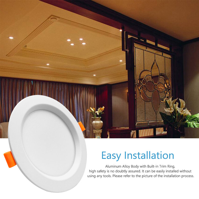 DONWEI-luz descendente LED redonda para decoración de interiores, luces descendentes de aleación de aluminio de alta calidad para el hogar, sala de estar, pasillo, 5W, 7W, 12W, 18W