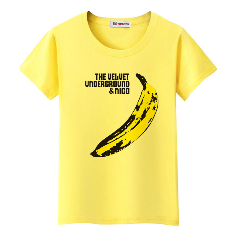 BGtomato-Camiseta con estampado de plátano para mujer, camiseta informal de diseño nuevo y original, camiseta divertida de buena calidad, oferta barata