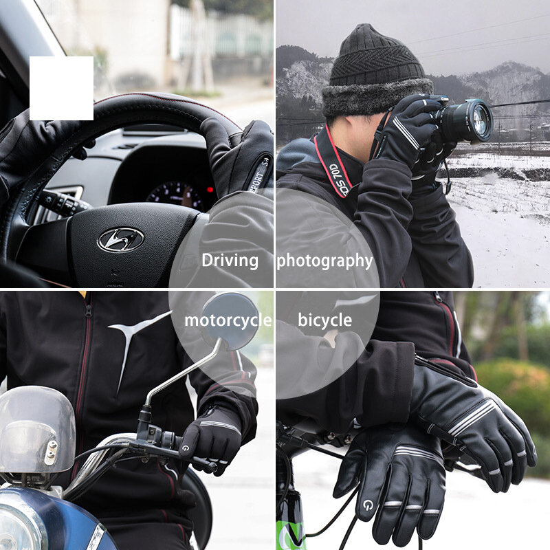 Wheel Up-Full Finger Cycling Glove, Anti-slip, Touch Screen, MTB, Road Bike, Sport, Shockproof, Bike, Bicycle, Ski