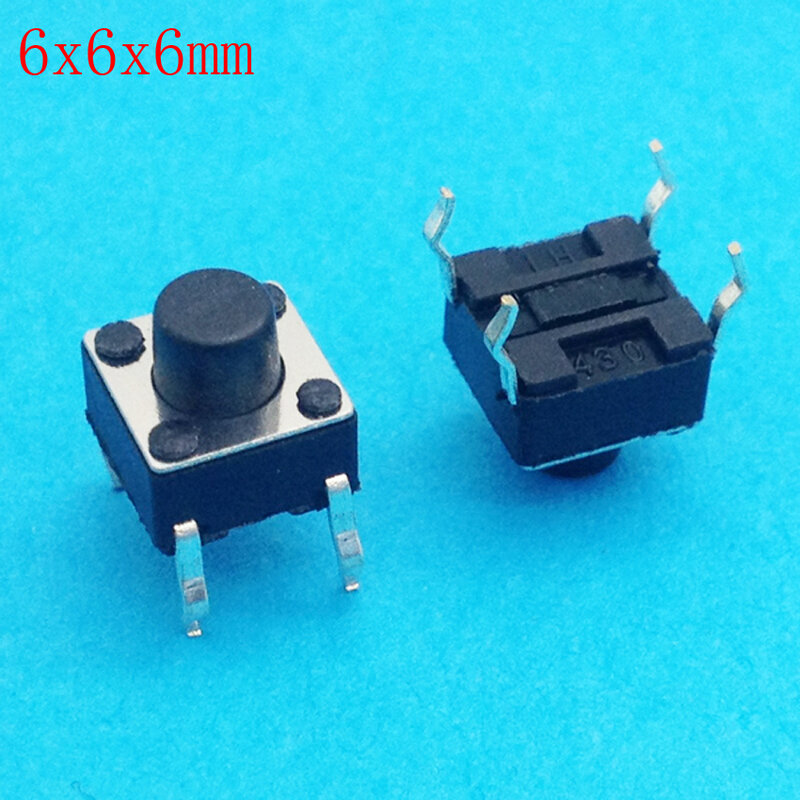 6X6X6 DIP Perabaan Kebijaksanaan Mini Push Button Beralih Mikro Beralih Sesaat 6*6*6mm