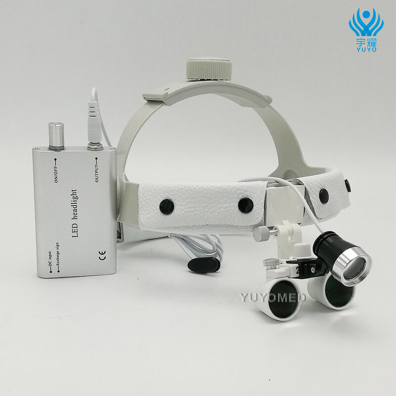 Dentistry 2.5X Magnifying Glasses Dental Loupes With Medical  LED Headlight Dental For Dental ENT Surgical Medical Headlight