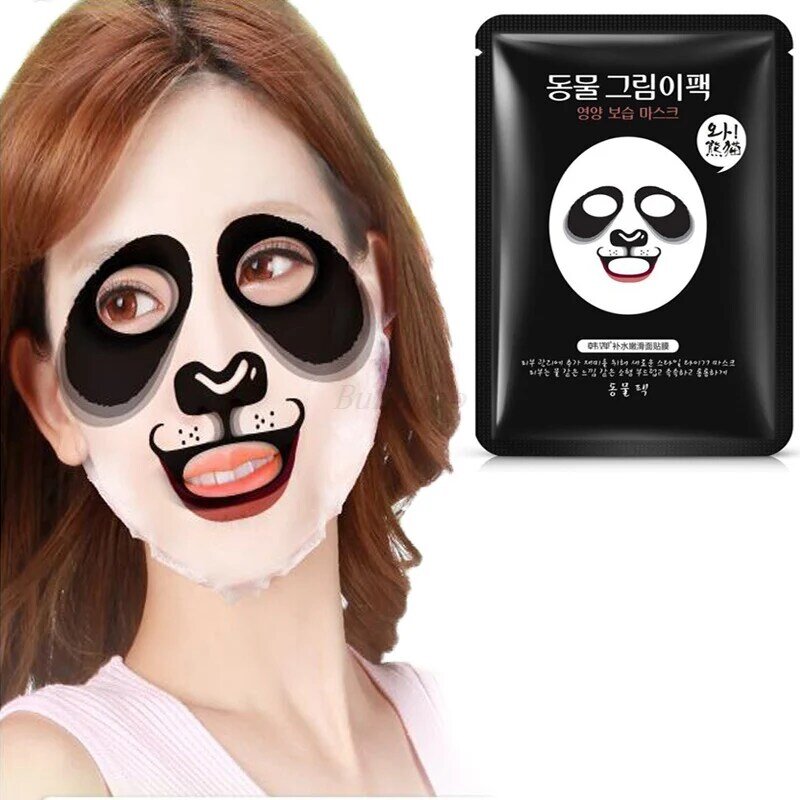 HanChan 1 Pcs Nette Tier Schafe/Hund/Panda/Tiger Gesichts Maske hyaluronsäure feuchtigkeitsspendende Öl-control korea Maske Gesicht Pflege