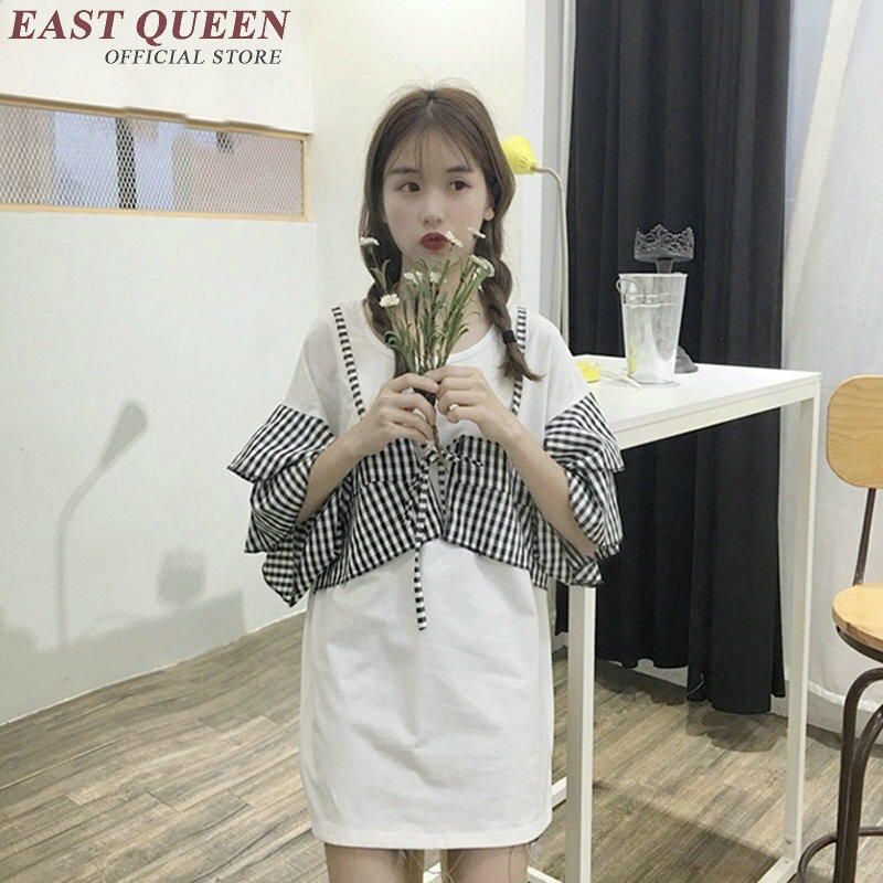 한국 학교 유니폼 한국 스타일 의류 여성 탑스 여름 카와이 의류 여성 탑스 2018 NN0310 C