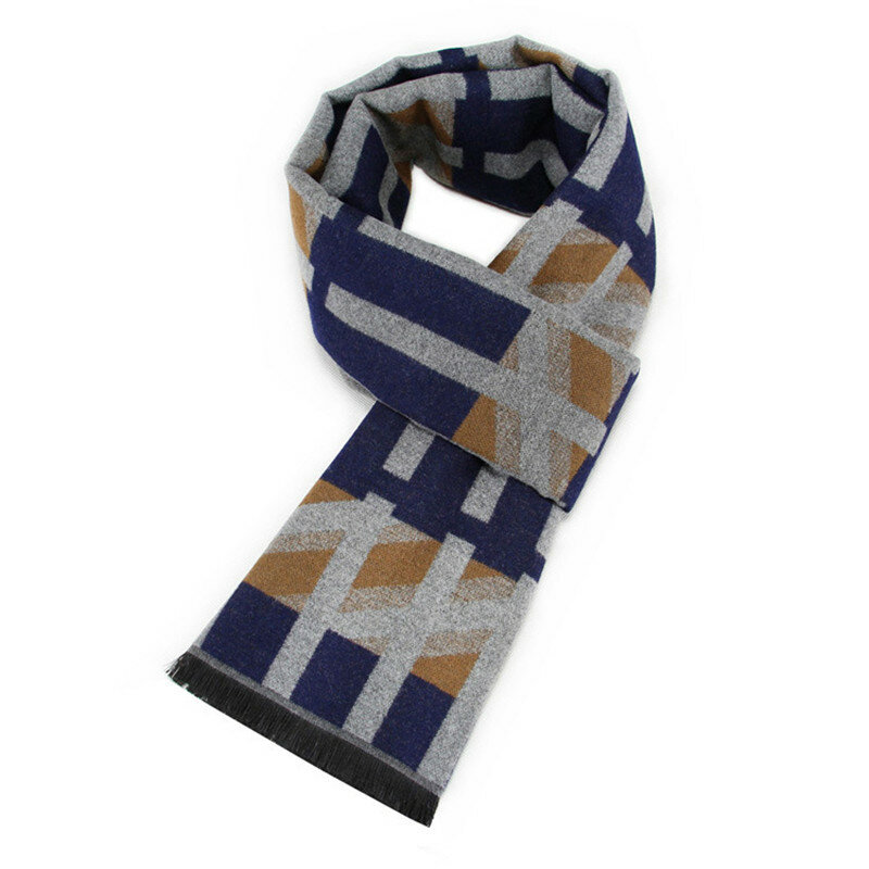 Классический осенне-зимний теплый клетчатый мужской шарф RUNMEIFA 2022, кашемировая шерстяная Панама, мягкий полосатый длинный шарф высокого качества, 40 цветов