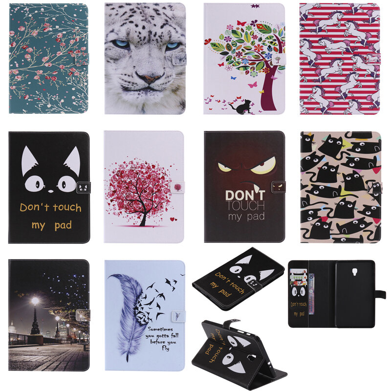 Luxury Horse Print Leather Magnetic Flip Wallet Tablet Case Cover Coque Funda For Samsung Galaxy Tab A 8.0" 2017 SM-T380 T385