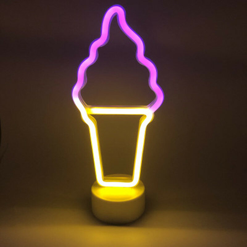 Đèn LED Đèn Neon Neon Ký Kem Ban Đêm Đèn Bàn Đèn Neon Vàng Bánh Ngọt Hiển Thị Ngày Lễ Shop Nhà Trang Trí Phòng Ngủ