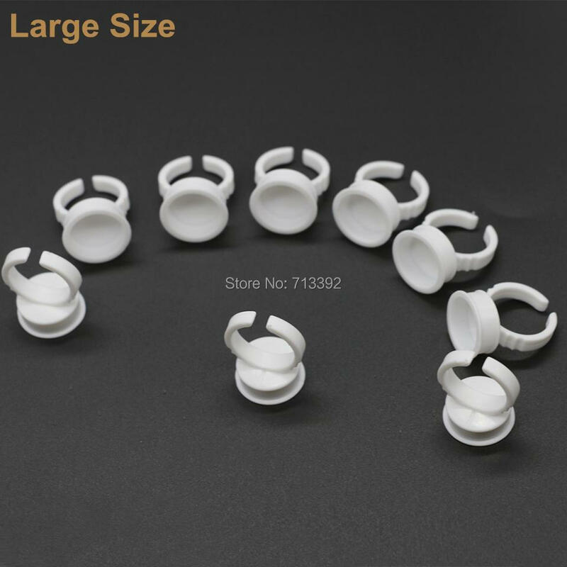 Одноразовые кольцевые чашки для перманентного макияжа, размер S/M/L, пластиковые, 100 шт./пакет