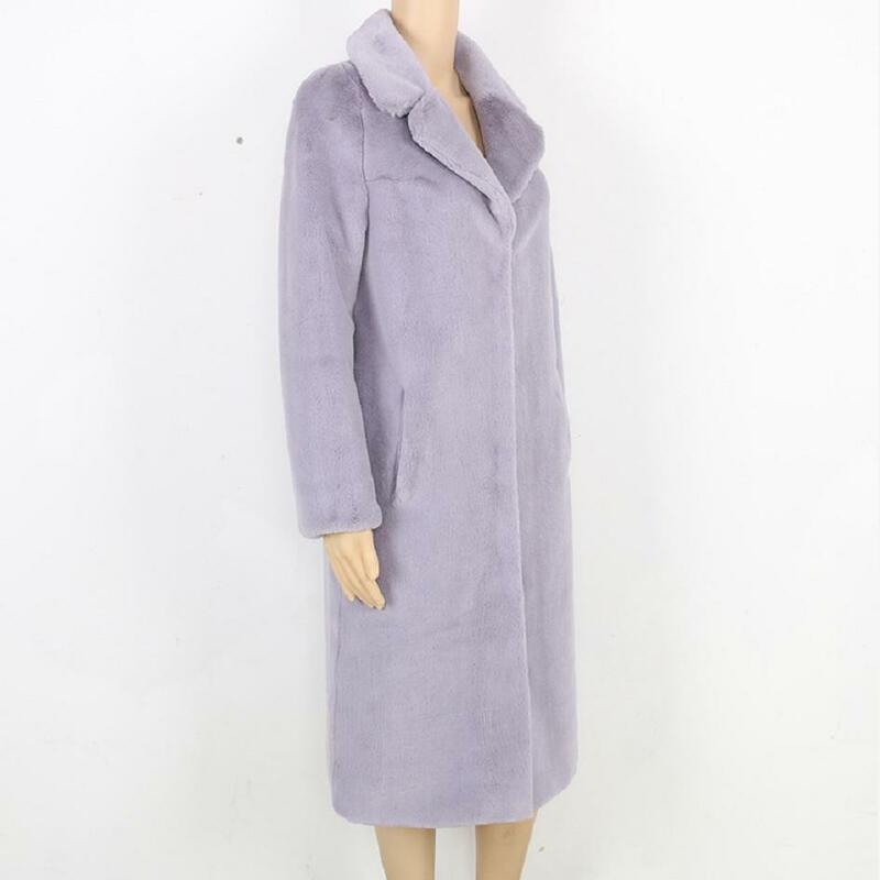 Manteau d'hiver en fausse fourrure de lapin Rex pour femmes, surdimensionné, plus épais, chaud, col rabattu, vêtements d'extérieur doux et Slim, L1741, S-4XL