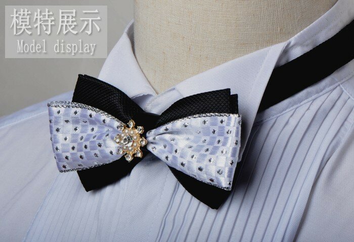 New Vận Chuyển Miễn Phí thời trang nam MEN 'S chú rể phù rể Chú Rể cổ áo kết hôn tie tie handmake Hàn Quốc phụ kiện trên bán Mũ
