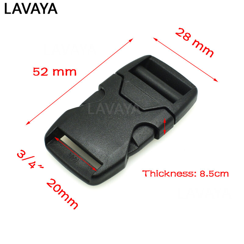 1pcs 20mm 25mm 32mm 38mm 50mm Webbing Plastic Side Release Bump Buckle for Backpack Straps Luggage