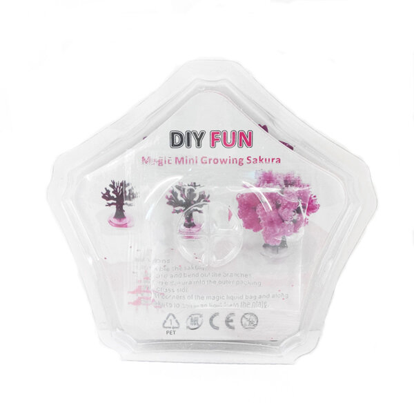 Árbol mágico rosa de flores de cerezo para niños, juguetes científicos de flores de cerezo, 9x8cm, 2 uds.