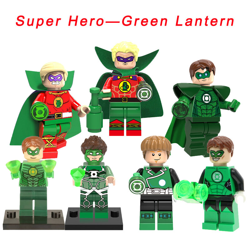 Legoelys lanterna hal jordan super heroes 76025 batman filme novo 52 modelo diy figura ed bloco de construção brinquedo para crianças