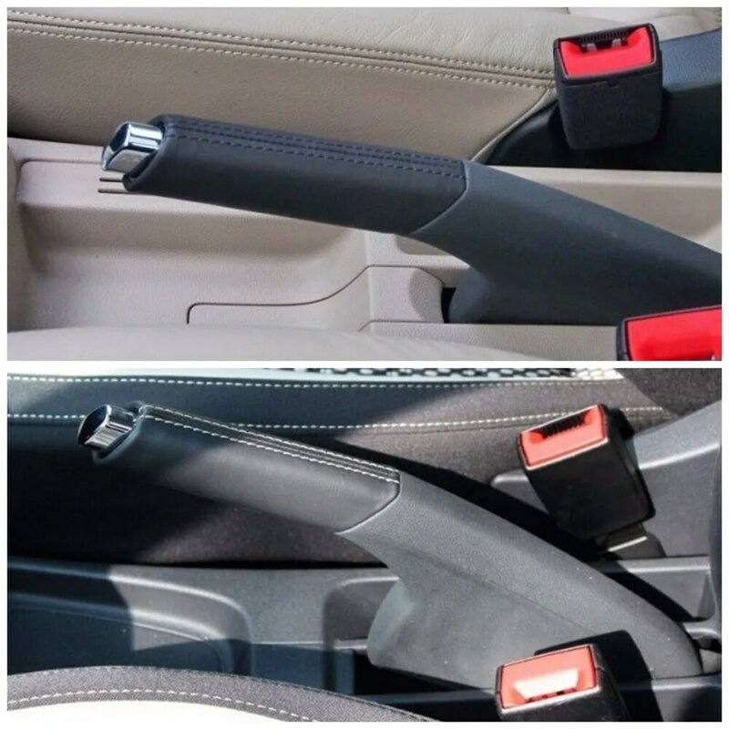 Readxt acessórios do carro estilo chrome lidar com botão de freio de mão estacionamento capa para vw nova polo cruz 6rd 711 333 a 6rd711333a