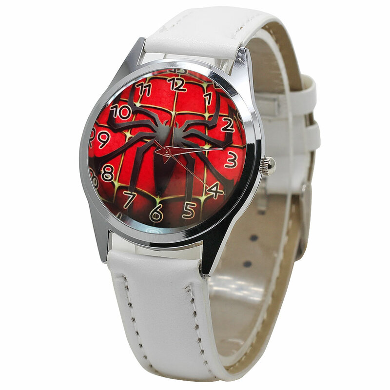 นาฬิกาควอตซ์สำหรับเด็กนาฬิกาสำหรับเด็กนักเรียนชายนาฬิกาข้อมือการ์ตูนแมงมุมของขวัญนาฬิกาข้อมือเด็ก relogio Kol saati
