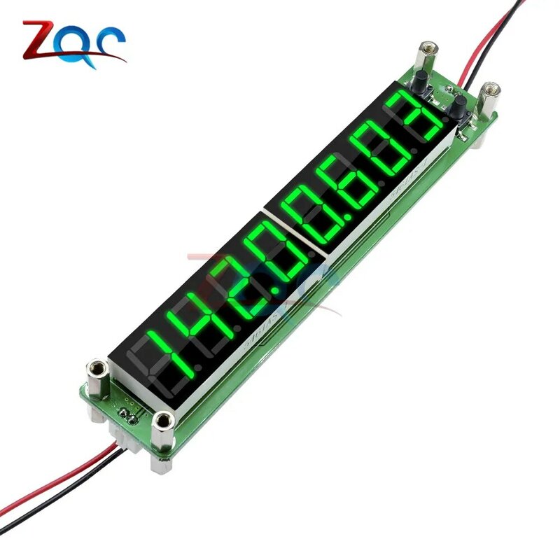 Verde 0,1 a 60 MHz 20 MHz a 2400 MHz 2,4 GHz frecuencia de señal RF contra Cymometer de 0,56 pulgadas 8 LED Digital