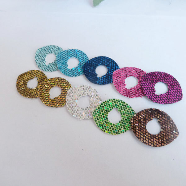 Novo arrvial projeto 23x28mm oval forma glitter Não-tecidos para descobertas de brinquedo olhos -- cor opção -- sp (sem os olhos)