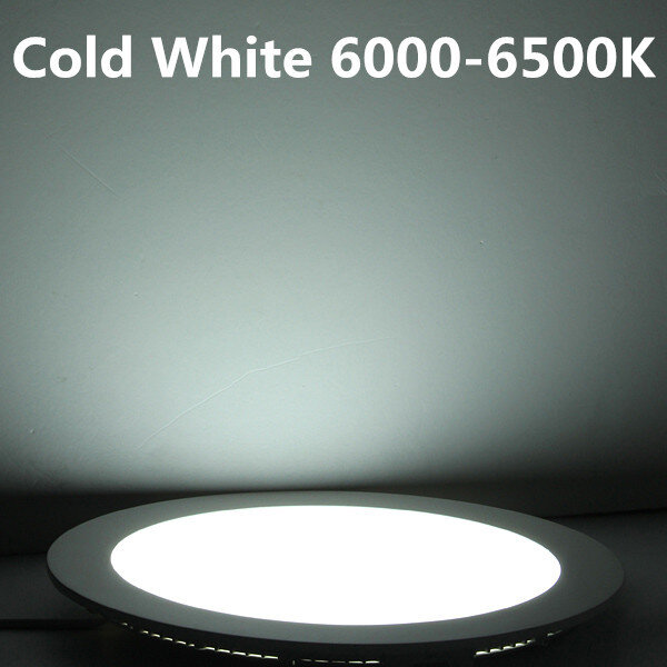 Lámpara de panel redondo con led de techo empotrado, luz descendente, de rejilla, blanco cálido, blanco natural, blanco frío, 3W-25W, delgado, unidad, envío gratuito