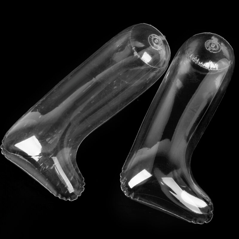 Zapatero inflable de plástico, insertos moldeadores de árbol, soporte de pie, accesorios de ropa para botas de media pantorrilla, transparente, 30cm