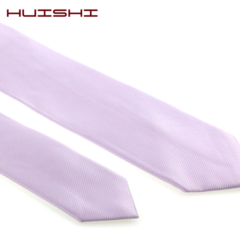 HUISHI Heißer verkauf 6cm Männer Hochzeit Zubehör Neck Krawatte Für Männer Lila Lila 8cm Dünne Modische Party Business formale Krawatten